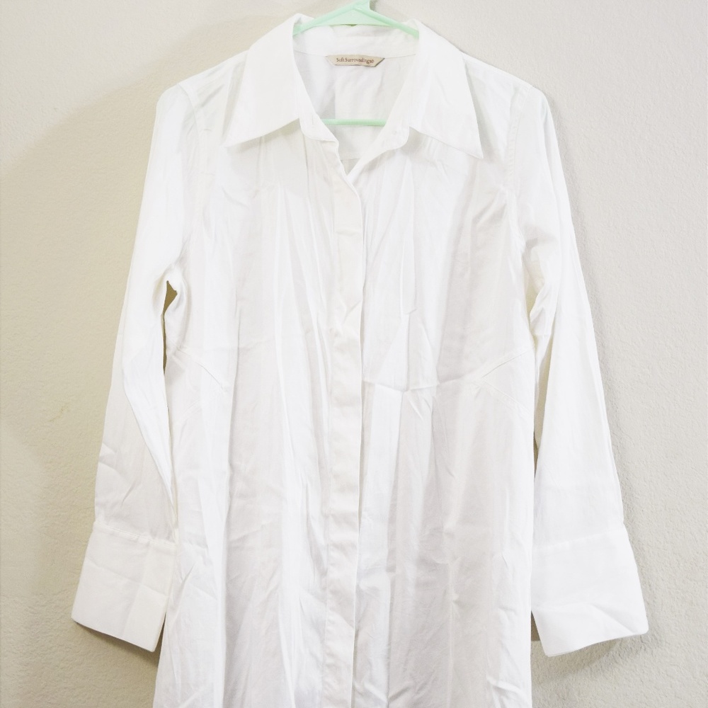 Soft Surroundings Women Cream color Shirt (Size M)